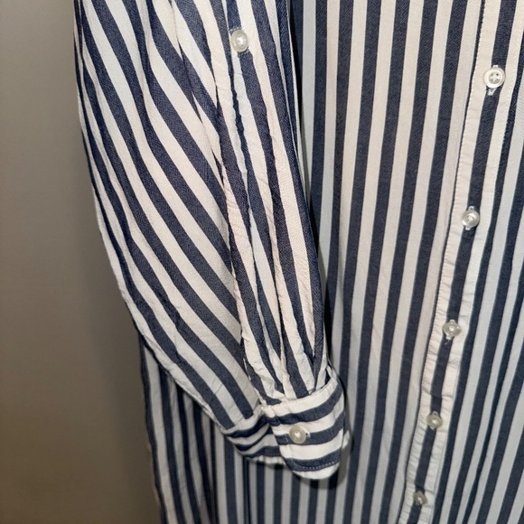 Ava & Viv Target 100% Rayon Vertical Striped Shirt Dress Size 3X - Picture 4 of 12